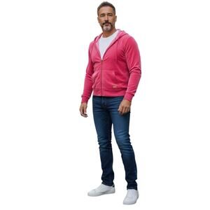 Andrew Christian Y2K Capsule Paris Jacket Hoodie Medium Pink